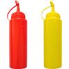 Generico Divertenti Bottiglie Finte Di Ketchup E Senape, 2 Bottiglie Finte Di Condimento Per Insalata Con Tappo, Bottiglies Di Condimento Realistiche Con Condimenti Finti, Bottiglies Schiacciabili Scherzo