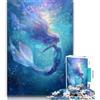 ZKYUBEK Bellissimo puzzle da 1000 pezzi raffigurante una sirena, ideale come regalo per adolescenti, giochi educativi, decorazioni per la casa, ideale come regalo per tutta la famiglia (38x26cm)