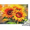 GJDNEAAKL Puzzle 1000 pezzi Girasoli brillanti cartone riciclato per adulti gioco educativo anti-stress decorazione murale e regali ottima idea regalo 52x38cm