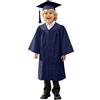 Generic Abito da Laureato Set, Toga Laurea per Bambini Asilo Costumi Laurea e Tocco Cappello Laurea Costume da Laureato per Bambini Studenti Elementare Medi Linea Costume Travestimento (Navy, 8-9 Anni)