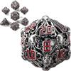 HzFitInc Hollow Cthulhu - Set di dadi poliedrici unici Dungeons and Dragons, per D&D, TRPG, MTG, Pathfinder, tavolo da gioco D4 D6 D8 D10 D% D12 D20 (nero)