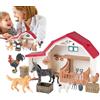 Generico Giocattoli animali, fienile e animali da fattoria - ANIMALI DI BASSIGLIE PACE SET - Giocattoli da gioco all'aperto, attività di sviluppo precoce per la casa di scuola esterna interna