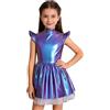 Alvivi Costume Di Alieno Per Bambini Costume Aliena Da Alieno Bambina Carnevale Natale Maschera Astronauta Vestiti Alieni A Colorato 7-8 anni