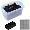 Katara 1827 - Set 520 Mattoncini 4x2 Base Scatola Compatibile Lego, Sluban, Papimax, Q-Bricks - Nero
