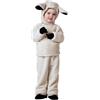 Niceyoeuk Costume per cosplay da pecora per bambini, a maniche lunghe, con maglia a girocollo + cappello + guanti + calzini + pantaloni per feste di Natale (pecora albicocca, 3-4T)