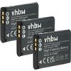 vhbw 3x batteria compatibile con Panasonic HX-DC1, HX-DC2, HX-DC10, HX-WA10 fotocamera (500mAh, 3,6V, Li-Ion)
