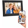 Airtagbank Smart Digital Picture Frame - Cornice per foto digitale WiFi da 10,1 pollici con memoria da 16 GB, touch screen IPS 1280 x 800, rotazione automatica, montabile a parete, cornice per foto HD per
