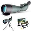 UsmAsk Telescopio Cannocchiale 60X80 Telescopio monoculare impermeabile per birdwatching HD con adattatore telefonico + treppiede per tiro con l'arco, safari, osservazione delle stelle, campeggio