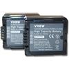 vhbw 2 x batteria vhbw 700mAh compatibile con fotocamera Panasonic SDR-H20, H40, H50, H60, H80, H90, H250, H280, VDR-D50, D160, D220, D310, NV-GS320, GS330