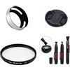 Generic SK47S Set di lenti per fotocamera con 39mm, in metallo argento, copriobiettivo UV per obiettivo Fujifilm XF 27mm f/2.8, obiettivo FUJIFILM XF 27mm f/2.8 R WR, obiettivo macro Fujifilm XF 60mm f/2.4 R
