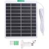 CCYLEZ Caricatore da Pannello Solare 5W, Caricatore Solare in Silicio Monocristallino con Porta di Tipo C, per Campanello con Telecamera di Sicurezza per Uso Interno Esterno (WHITE)
