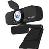 KieTeiiK Fotocamera USB Plug and Play con obiettivo grandangolare con vista a 90 gradi per migliorare le riunioni online, Webcam USB con microfoni