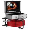AUBEST Telecamera d'ispezione Telecamera for endoscopio fognario con scheda IPS 16G TF da 9 pollici DVR Registrazione dello schermo di scarico Tubo di ispezione Periscopio IP68 Telecamera da 17 mm(15m)
