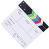 QUILSTM Mini ciak in legno resistente, lavagna, stampa eccellente, trasparente, facile da usare, per set fotografici, lungometraggi, film professionali, registi, ciak, Colorato, 20x20cm