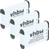 vhbw 3x batteria compatibile con Casio Exilim EX Serie FH100, H10, H20G, H15 HI-Zoom fotocamera (1300mAh, 3,6V, Li-Ion)