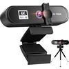 SHEHUALI Webcam, Webcam 2K 4K 1080P. Completo HD Con il microfono AUTO FOCUS USB Riunione della videocamera Web for laptop desktop Pc Computer Mini Accessori Cam(4K (With Tripod))