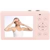 Akozon Camera Digitale a Doppio Schermo 5K 18x Zoom da Zoom da 80 MP VLOG Fotografia AF Focus Auto Focus 32 GB Card (PINK)