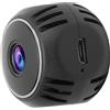 Pongnas Mini Telecamera WiFi 1080P, per Interni Ed Esterni con Rilevamento Automatico Umanoide Rilevamento AI Notturno, per Monitoraggio di Uffici Domestici con Base di Montaggio