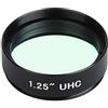 BAFOVY Filtro per Telescopio UHC da 1,25 Pollici, Lente per la Riduzione dell'inquinamento Luminoso in Lega di Alluminio per Telescopi Astronomici e Monocoli