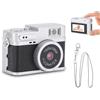 VBESTLIFE Mini Telecamera Portachiavi, Fotocamera Digitale retrò 1080P HD 2MP, Piccola Videocamera Portatile con Schermo a Colori da 0,96 Pollici, Scheda di Memoria da 32 GB (BLACK)