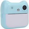 VBESTLIFE Mini Stampante Fotografica da 48 MP con Schermo da 2,4 Pollici, Stampa Termica per Studenti, Zoom Digitale con Immagini Nitide (BLUE)