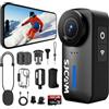 SJCAM C110 Mini Action Camera 4K, POV portatile, piccola fotocamera indossabile, stabilizzazione, indossabile, subacquea, scheda SD 128G, nero