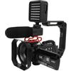 Pyhodi Videocamera 5K, Videocamera per Touchscreen IPS da 56 MP da 3 Pollici con Luce di Riempimento, Ripresa con Visione Notturna IR Smart Zoom 18X, Sincronizzazione e