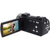 Naroote Videocamera, Schermo LCD TFT da 3,0 Pollici 16:9 Rotazione di 270 Gradi Registratore per Videocamera Esterna 1080P (Spina europea)