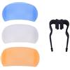 Cyrank Coperchio di diffusore flash da 3 in 1 pop -up, set di filtri diffusore a 3 colori per lampeggia la fotografia avvolgimento morbido intorno alla luce con staffa