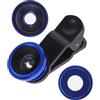 LRXIYODE Obiettivo Smartphone Blu in Lega Di Clip Con Lente Super Grandangolare Macro e Fish-eye Per Fotocamera Telefono Compatibile Con Iphone x Resistente Olio e Acqua