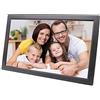 SLRMKK 19 Digital Photo Frame 16:9 Pubblicità Media Player Cornice con schermo LED ad alta risoluzione e telecomando e timer interruttore rotolamento didascalia, nero