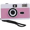 POPETPOP 1pezzi Fotocamera Film in Riutilizzabile Vintage Design Fotocamera Retro Flash Integrato senza Batteria Compatibile Pellicole