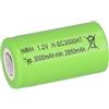 Mexcel NS3000SCHT-LFZ Mexcel-SC3000H - Batteria speciale Sub-C ad alta temperatura, bandiera a Z Flat-Top NiMH 1,2 V 3000 mAh