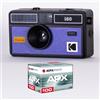 KODAK DA00259 - Confezione fotocamera i60 e 1 pellicola 100 ISO a 36 pose, obiettivo ottico 31 mm, adatto per pellicole ISO 200/400/800, per pellicole a colori da 35 mm, colore: blu