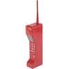 Mimdixy Modello di telefono cellulare in mattoni vecchio stile, ornamento per cellulare mattoni retrò Modello telefono vintage simulazione Puntelli fotografici Ornamenti stilizzati (Rossa)