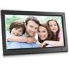 BoTongSiHai Grande Cornice Digitale Per Foto - Schermo IPS HD, Telaio Elegante, Album Fotografico Digitale Con Telecomando, USB/SD, Riproduce Video/Musica/Foto/E-book, Montabile A Parete(Black,22in)