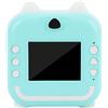 Akozon Camera da Stampa Istantanea 1080p con Stampa Termica per Fotocamera Digitale Selfie da 48 MP per Scena di Fotografia di Viaggio (GREEN)