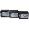 vhbw 3 x Batterie VHBW 1300mAh compatibile con Foto/Videocamera Sony DCR-SR58E, DCR-SR68E, DCR-SR78EDCR-SR88E, HDR-XR155E, DCR-SX41E, DCR-DVD115E, DCR-SX33E