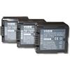 vhbw 3x Batteria compatibile con Panasonic HDC-SD9, HDC-SDT750, HDC-SX5, HDC-TM350 videocamera camcorder (1000mAh, 7,2V, Li-Ion) con infochip