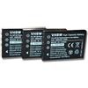 vhbw 3x batteria compatibile con HP/CompaQ Photosmart DSX410, DT3200, RCP-10325x, RCP-8325x fotocamera digitale DSLR (1000mAh, 3,6V, Li-Ion)