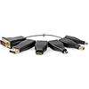 NEDIS CCGB34999BK - Adattatore HDMI™ | DisplayPort maschio/DVI-D 24+1 pin/HDMI™ Micro maschio/HDMI™ Mini maschio/Mini DisplayPort maschio/spina USB-C™ | Nero