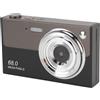 Xiuganpo Fotocamera Digitale 4K, Videocamera con Messa a Fuoco Automatica da 68 MP con Zoom Digitale 16X, Fotocamera Compatta per Vlogging con Schermo IPS da 2,8 Pollici, Memoria (Grigio)