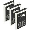 vhbw 3x batteria compatibile con Samsung Galaxy Camera EK-GC100Z, Camera EK-GC110, EK-GC120 smartphone cellulare (1750mAh, 3,7V, Li-Ion)