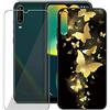 Onetous CXKJ Custodia per Wiko View 4 Lite (6.52 Pollice) Nero Cover + Pellicola Vetro Temperato, Morbido Silicone Custodie Protettivo TPU Gel Cover Protezione Slim Anti Case per Wiko View 4 Lite - CX25