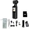 JSGHGDF Videocamera sportiva portatile 5K con obiettivo regolabile a 270°, leggero, per mountain bike e viaggi con obiettivo rotante