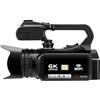 BJdfgE Videocamera Ultra HD 64MP 4K Wi-Fi 4.0 Touch Screen Fotocamera digitale 18X for vlogging(6K video camera)