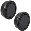 EKSMA Set di ricambio for tappo corpo fotocamera e copriobiettivo posteriore for tutte le fotocamere DSLR Canon EOS con attacco EF 6D Mark II 5D Mark IV EOS 200D 60D 80D 70D 5Ds R 5D Mark III 600D, 2 set