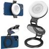 Genérico Luce per telefono con specchio: lampada magnetica per selfie, 3 modalità dimmerabili, monitor di vlogging con fotocamera posteriore, LED da toeletta portatile per il trucco, videoconferenza