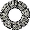 Othmro, pannello illuminatore IR a infrarossi, 1 pezzo, con piastra rotonda a 30°, per telecamere di sicurezza CCTV, 72 LED, 75mm 3PCS 60°