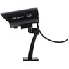 Mikikit Telecamera Finta Colore Nero LED Lampeggiante Alta Simulazione senza Batteria Staffa Regolabile Telecamera a Circuito Chiuso per Esterni e Interni Sicurezza Casa e Negozio
